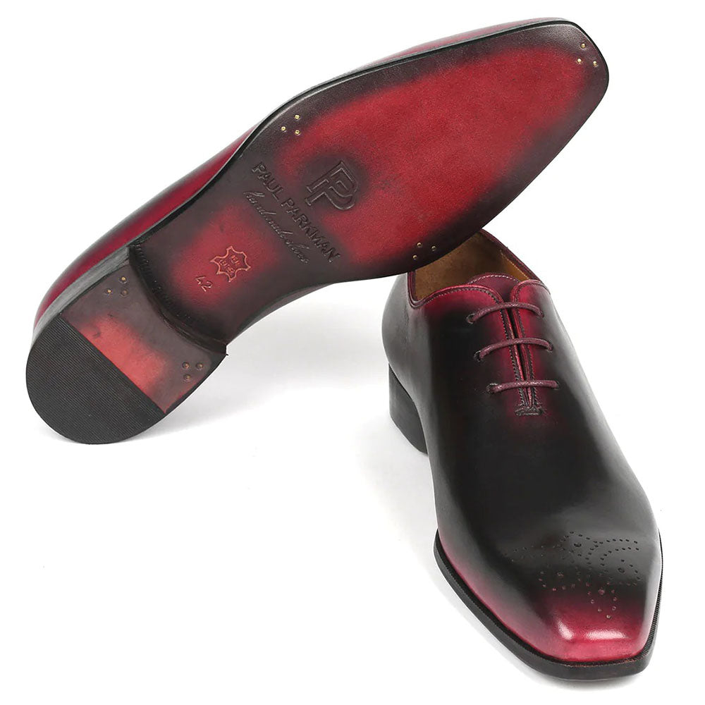 Paul Parkman Wholecut Oxford Shoes Black / Red