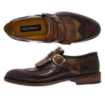 Paul Parkman Wingtip Fringe Loafers Brown