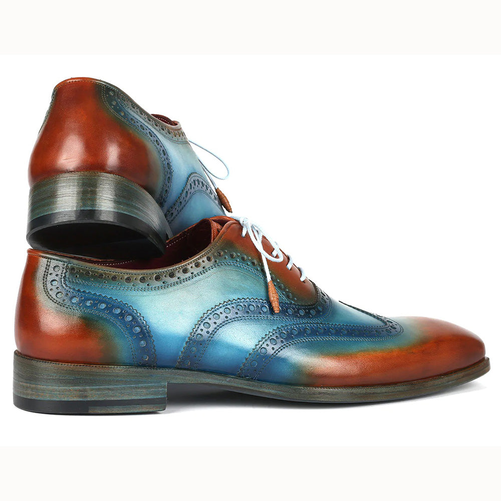 Paul Parkman Wingtip Oxfords Turquoise / Tobacco