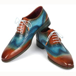 Paul Parkman Wingtip Oxfords Turquoise / Tobacco