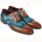 Paul Parkman Wingtip Oxfords Turquoise / Tobacco