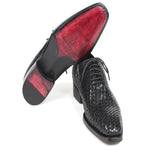 Paul Parkman Woven Leather Oxfords Black