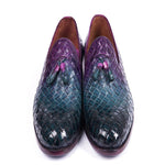 Paul Parkman Woven Leather Tassel Loafers Multicolor