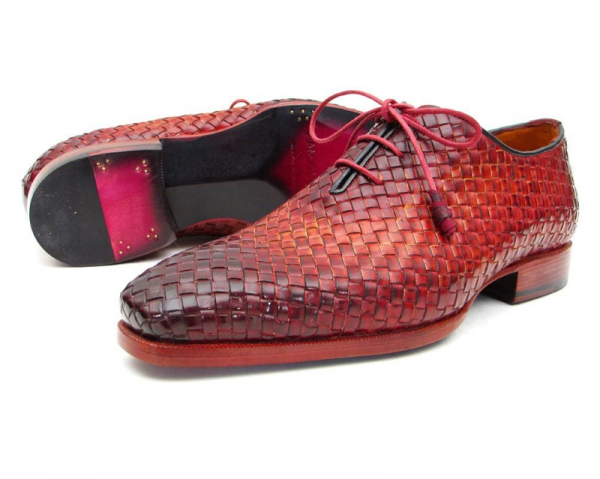 Paul Parkman Woven Oxfords Bordeaux / Tobacco