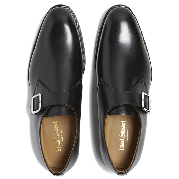 Paul Stuart Brock Monk Strap Shoes Black