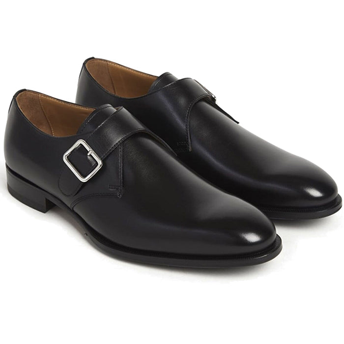 Paul Stuart Brock Monk Strap Shoes Black