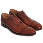 Paul Stuart Cap-Toe Shoes Chestnut Brown
