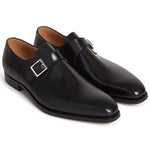 Paul Stuart Earl Monk Strap Shoes Black