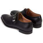 Paul Stuart Earl Monk Strap Shoes Black