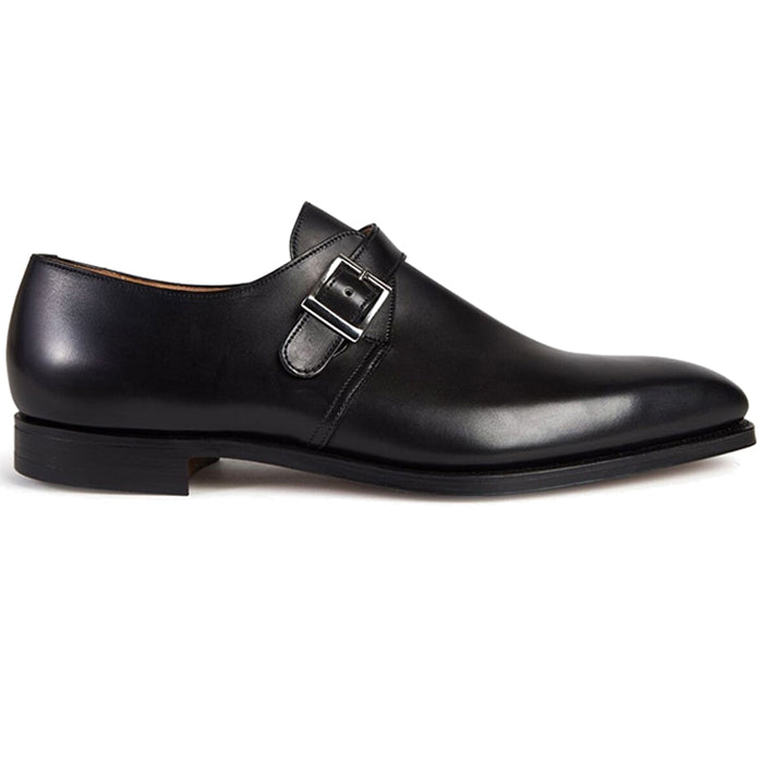 Paul Stuart Earl Monk Strap Shoes Black
