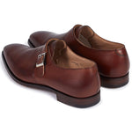 Paul Stuart Earl Monk Strap Shoes Chestnut