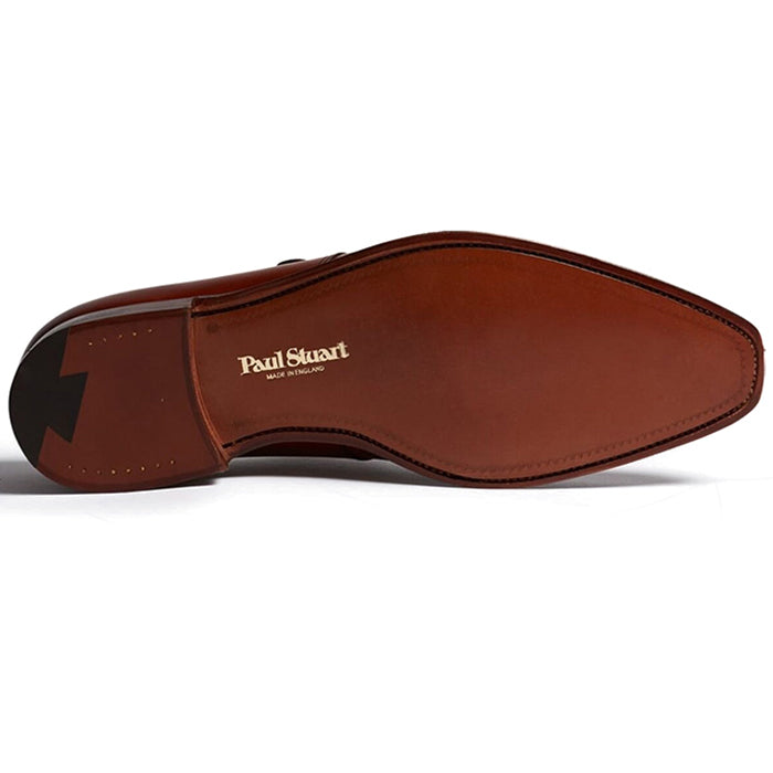 Paul Stuart Earl Monk Strap Shoes Chestnut