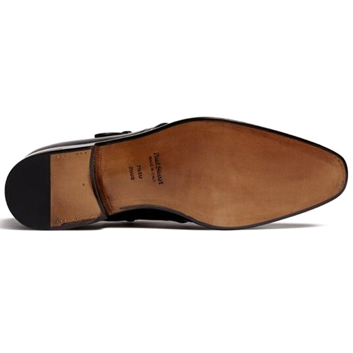 Paul Stuart Galante Monk Strap Shoes Black
