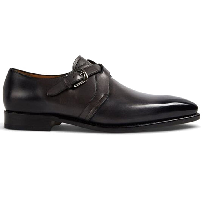 Paul Stuart Galante Monk Strap Shoes Grey