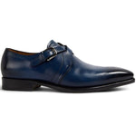 Paul Stuart Galante Monk Strap Shoes Navy
