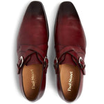 Paul Stuart Galante Monk Strap Shoes Ruby