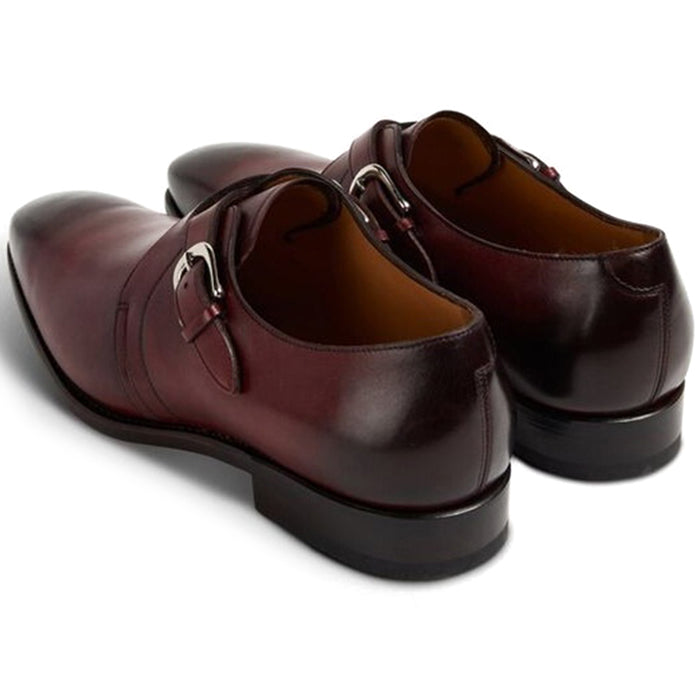 Paul Stuart Galante Monk Strap Shoes Ruby