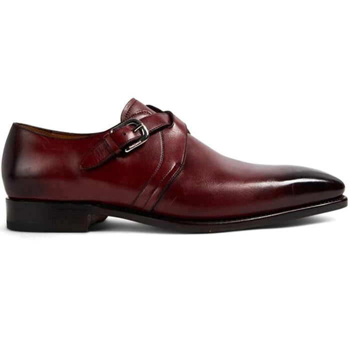 Paul Stuart Galante Monk Strap Shoes Ruby