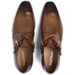 Paul Stuart Galante Monk Strap Shoes Tan