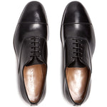 Paul Stuart Gavi Balmoral Cap Toe Shoes Black