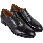 Paul Stuart Gavi Balmoral Cap Toe Shoes Black