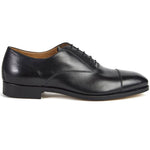 Paul Stuart Gavi Balmoral Cap Toe Shoes Black