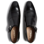 Paul Stuart Giordano Monkstrap Shoes Black