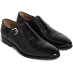 Paul Stuart Giordano Monkstrap Shoes Black