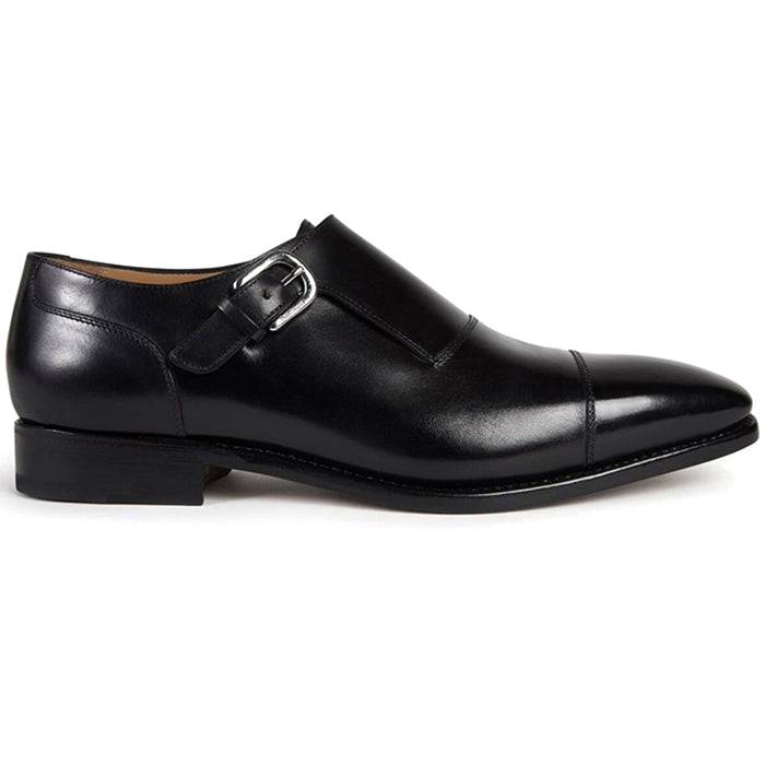 Paul Stuart Giordano Monkstrap Shoes Black