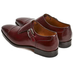 Paul Stuart Giordano Monkstrap Shoes Bordo