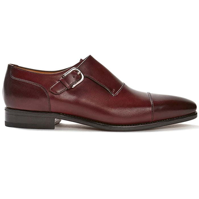 Paul Stuart Giordano Monkstrap Shoes Bordo