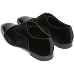 Paul Stuart Hades II Velvet Lace-Up Shoes Black