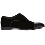 Paul Stuart Hades II Velvet Lace-Up Shoes Black