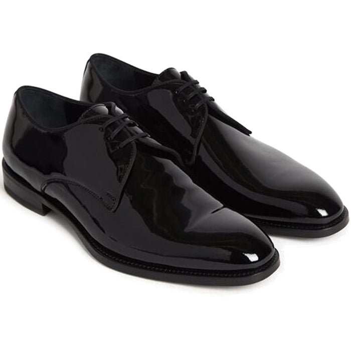 Paul Stuart Hancock II Patent Plain Toe Derby Black