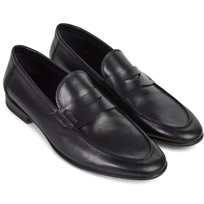 Paul Stuart Harlan Penny Loafer Black