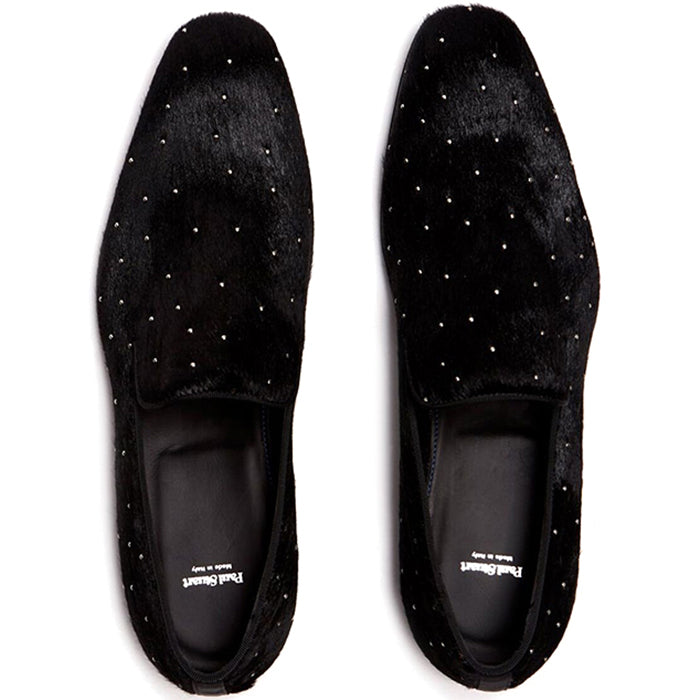 Paul Stuart Harrier Calf Hair Studded Shoes Black