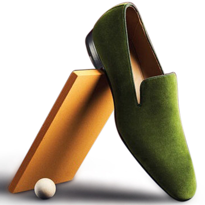 Paul Stuart Harrier III Velvet Shoes Cactus