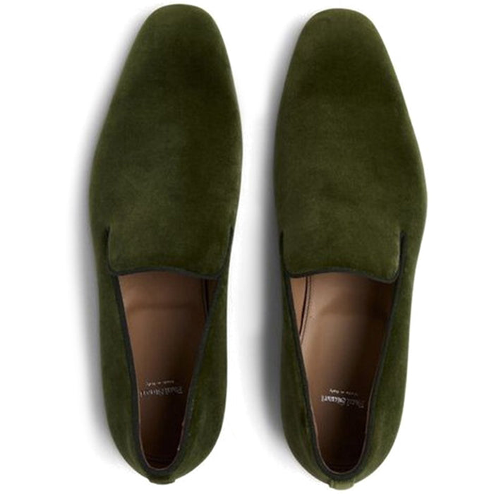 Paul Stuart Harrier III Velvet Shoes Cactus