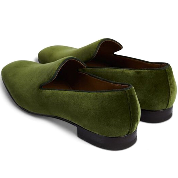 Paul Stuart Harrier III Velvet Shoes Cactus