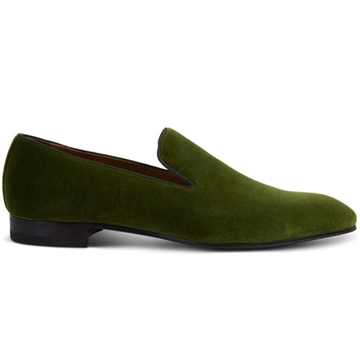 Paul Stuart Harrier III Velvet Shoes Cactus