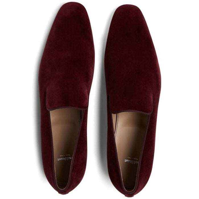 Paul Stuart Harrier III Velvet Shoes Crimson