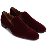Paul Stuart Harrier III Velvet Shoes Crimson