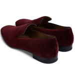 Paul Stuart Harrier III Velvet Shoes Crimson