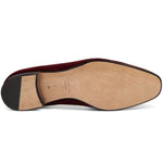 Paul Stuart Harrier III Velvet Shoes Crimson