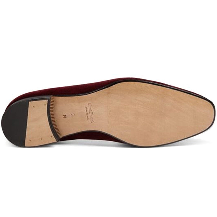 Paul Stuart Harrier III Velvet Shoes Crimson