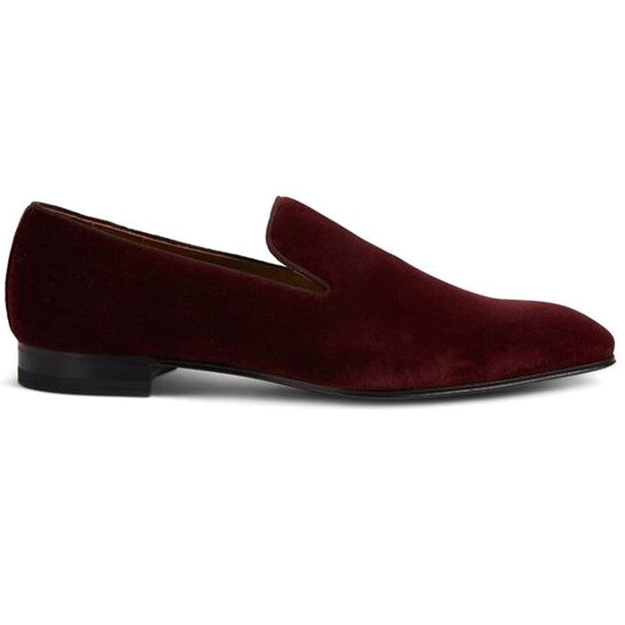 Paul Stuart Harrier III Velvet Shoes Crimson