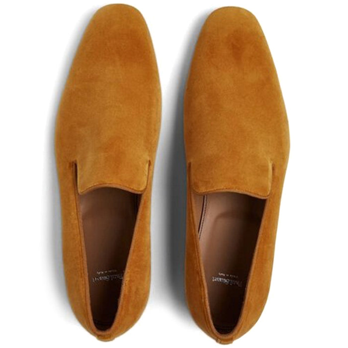 Paul Stuart Harrier III Velvet Shoes Gold
