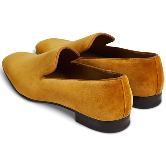 Paul Stuart Harrier III Velvet Shoes Gold
