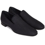 Paul Stuart Harrier Woven Slip-On Pump Shoes Black