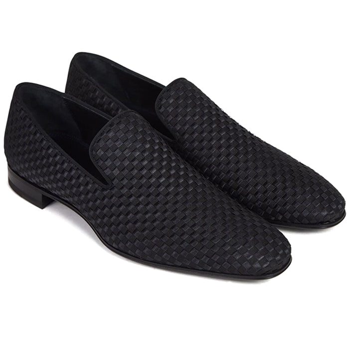 Paul Stuart Harrier Woven Slip-On Pump Shoes Black